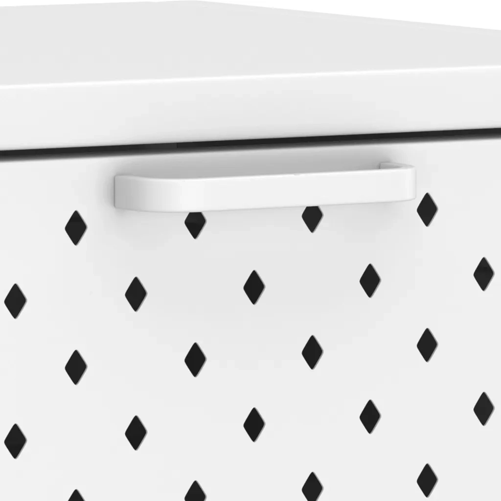 Tavolo Consolle Bianco 72x35x75 cm in Acciaio 335890