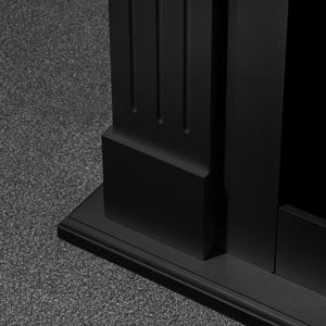 Camino a Bioetanolo da Pavimento 110x36x100 cm Cambridge in Legno Nero