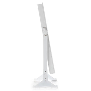 Specchiera con contenitore effetto legno bianca cm. H.152xL.40xP.46,5