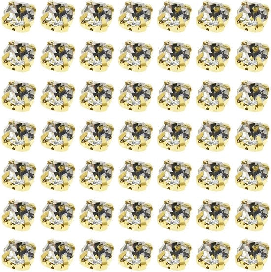 Set di pietre strass apribili - 720 pezzi - Resistenti e duraturi - 6 mm - Per cucito e ricamo - Ideali per decorazione - Luccicanti