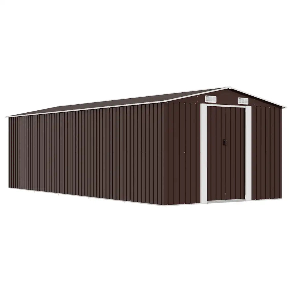 Capanno da Giardino 257x580x181 cm in Metallo Marrone cod mxl 65877