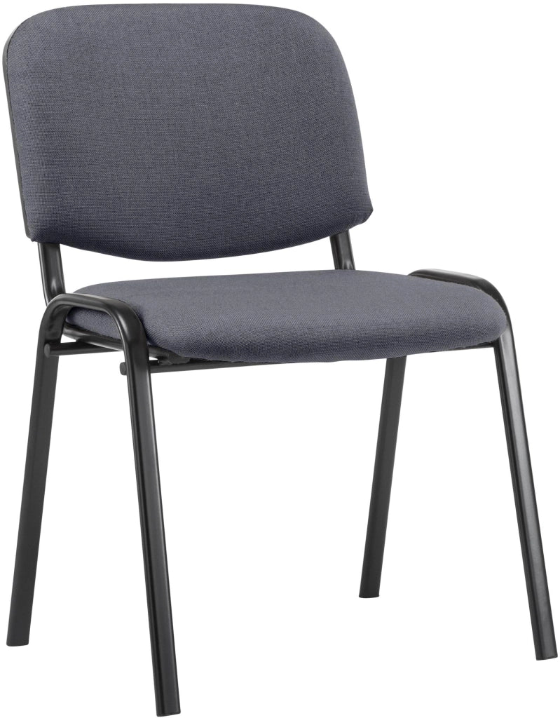 Sedia Ken in stoffa grigio
