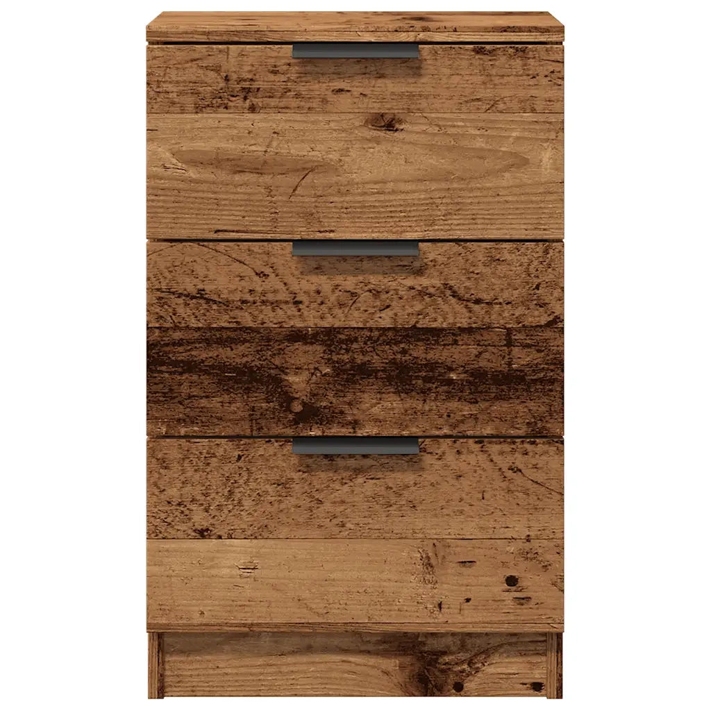 Set di 2 Comodini | Armadio da Notte | Mobiletto da notte Legno Antico 40x36x65 cm in Legno Multistrato