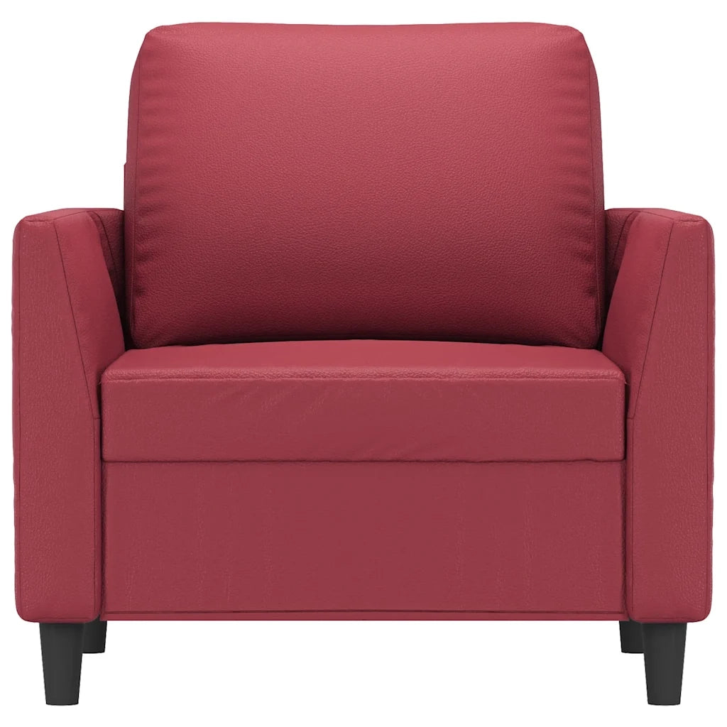 Poltrona Rosso Vino 60 cm in Similpelle 359326