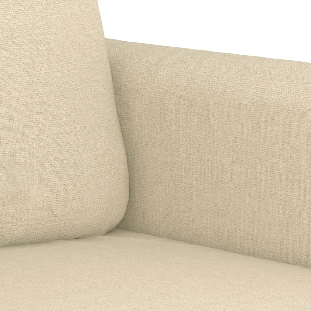 Set Divani 4 pz con Cuscini Crema in Tessuto