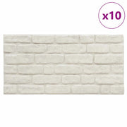 Pannelli da parete 10 pz Bianco 100 x 50 cm Schiuma EPS CFW3209005