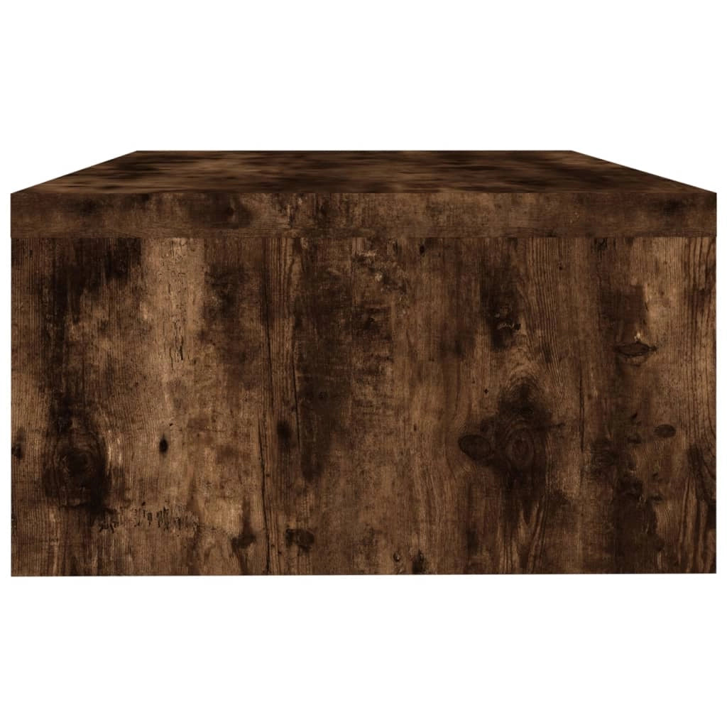 Supporto per monitor in rovere affumicato 42 x 24 x 13 cm legno ingegnerizzato marrone 02_0029218