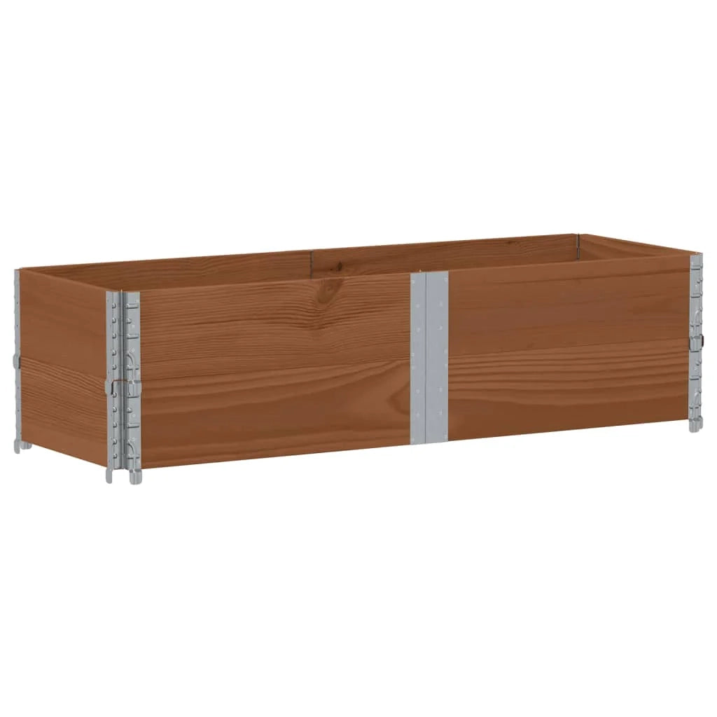 Vassoio per fioriera aiuola rialzata piante fiori terrazza giardino 150 x 50 cm legno massello di pino marrone 02_0037438