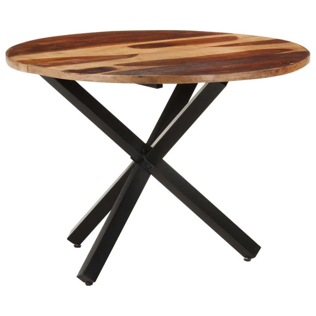 Tavolo da Pranzo 100x100x75 cm Legno di Acacia Finitura Ambra 321683