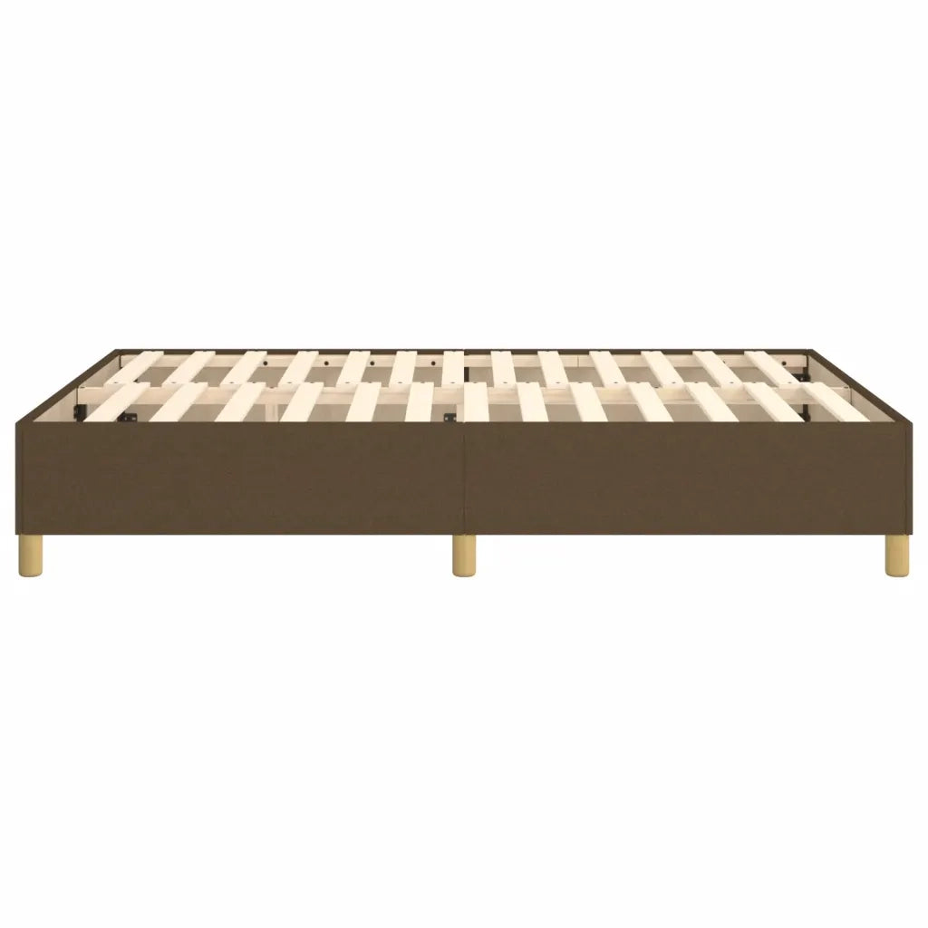 Struttura Letto a Rete a Molle Marrone Scuro 140x200 cm Tessuto 3120964