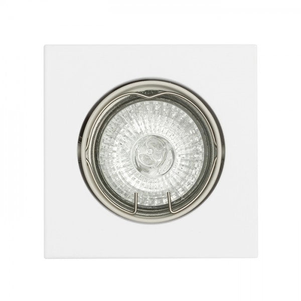 Faretto da incasso TOPIC SQ inclinabile bianco opaco 230V GU10 50W