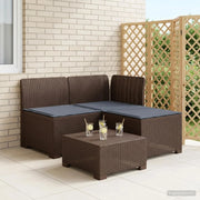 Divano da esterno-Divano da Giardino 3 posti con cuscini in look rattan PP 764080