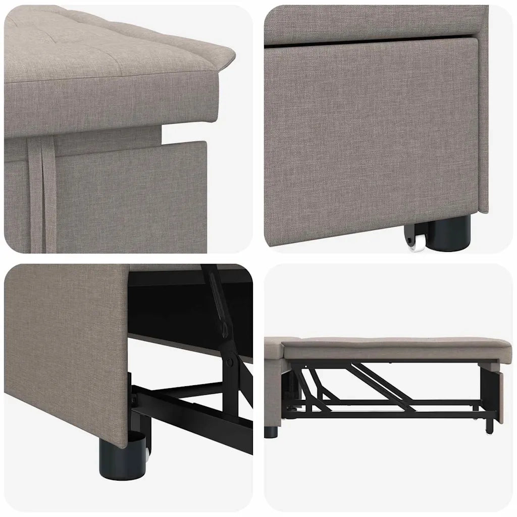 vidaXL Divano letto Talpa 194 x 67 x 37 cm Tessuto