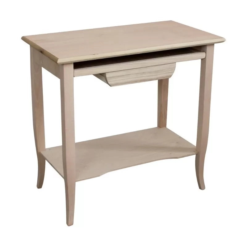 Scrivania classica 1 cassetto porta pc in legno grezzo 85x49x79 - Mobili 2G