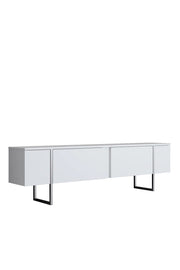 Porta TV in legno "Luxe" - 180 x 30 x 50 cm - Bianco-Argento