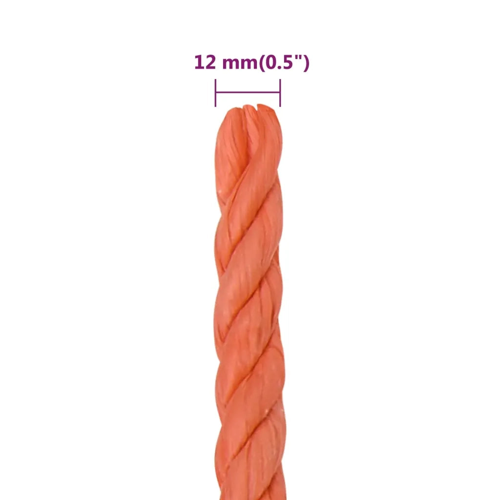 Corda da Lavoro Arancione 12 mm 50 m in Polipropilene 152939