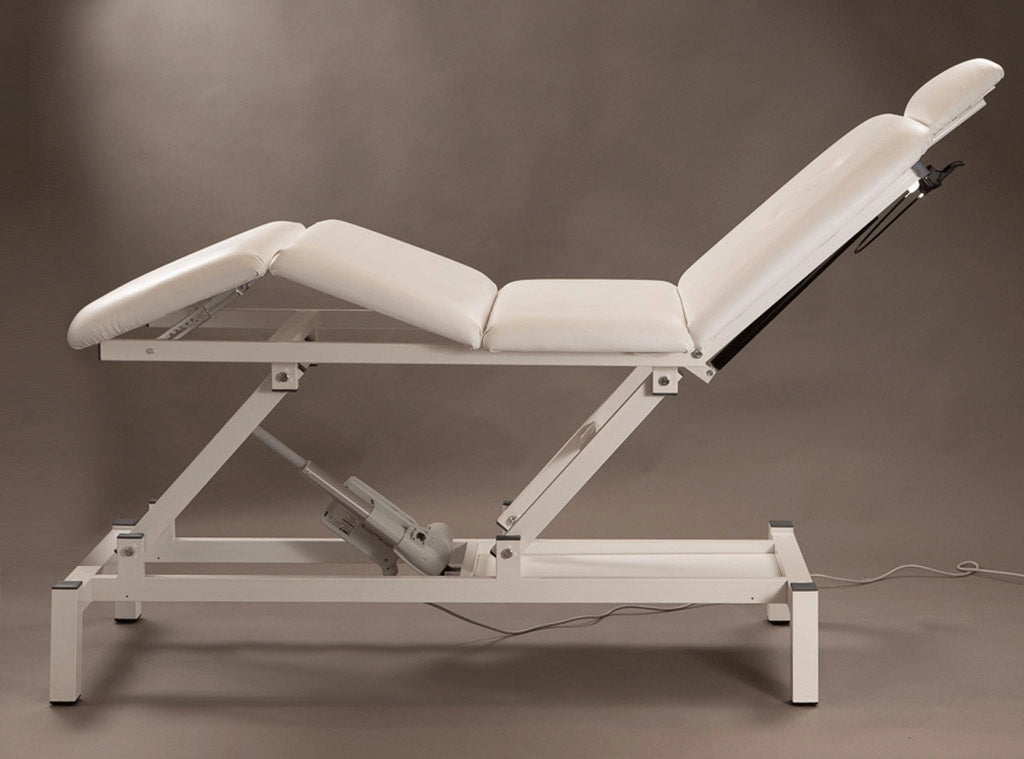 Lettino da Massaggio Fisioterapia Elettrico 4 Sezioni 190x65x55/85cm Benotti Ascot Bianco