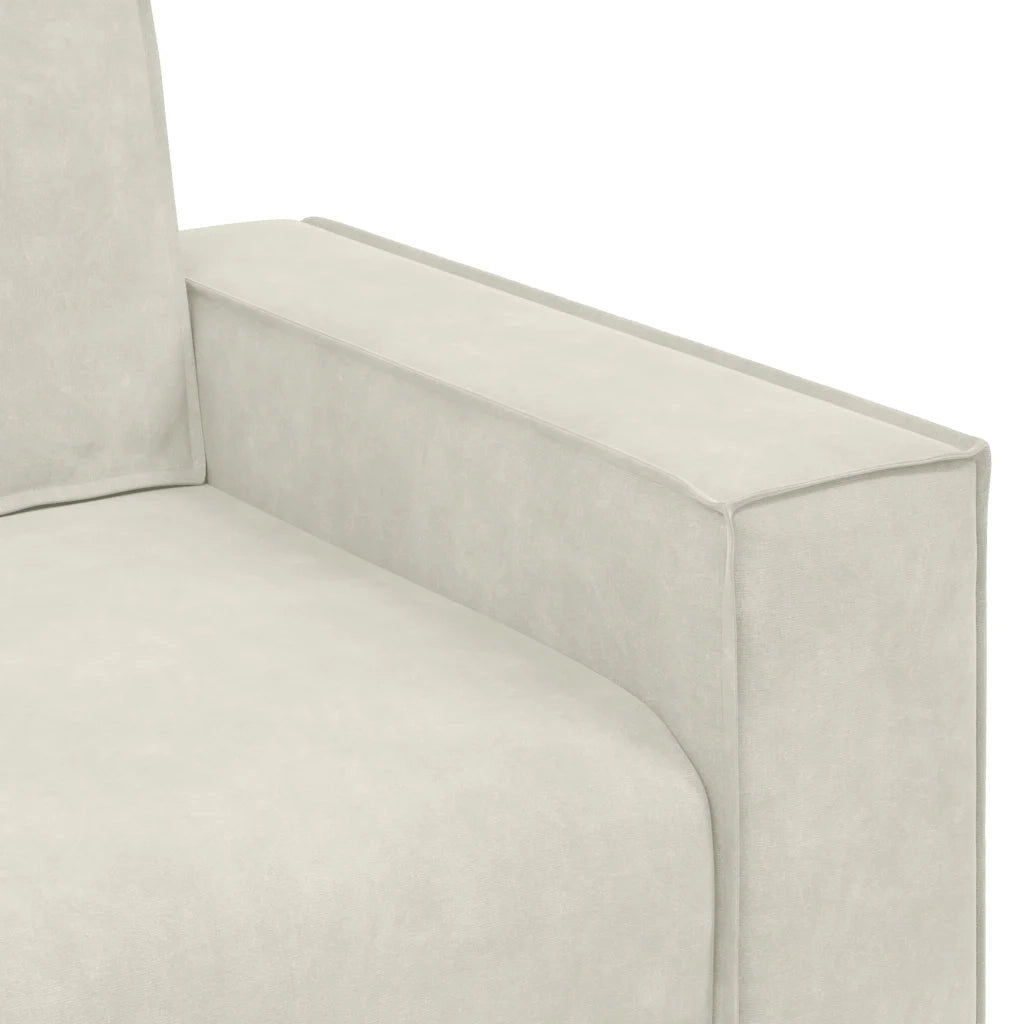 Divano a 3 Posti-Sofa 3 Posti Crema 180 cm in Velluto 183060