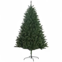 Albero di Natale Artificiale 180cm con 800 Rami e Base in Metallo, Verde