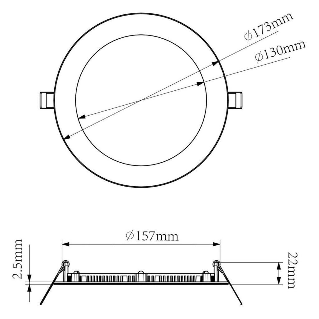 Faretto LED incasso pannello tondo slim DMX RGB multicolore luce calda 24V impermeabile cromoterapia box doccia bagno 16W foro 157mm