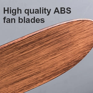 Ventilatore da soffitto senza luce da 60 pollici con telecomando; pale ABS; motore DC reversibile; nero e noce scuro