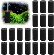 Pacco di 20 Spugna di Pre-filtro per Pompata Subacquea del Filtro dell'Ingresso del Filtro Mat di Protezione Reticolo per Pesci e Gamberi Filtro del Serbatoio Rotondo con Fori (Nero)