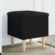 Panca Portaoggetti Nera 42x42x46 cm in Legno Multistrato 835062