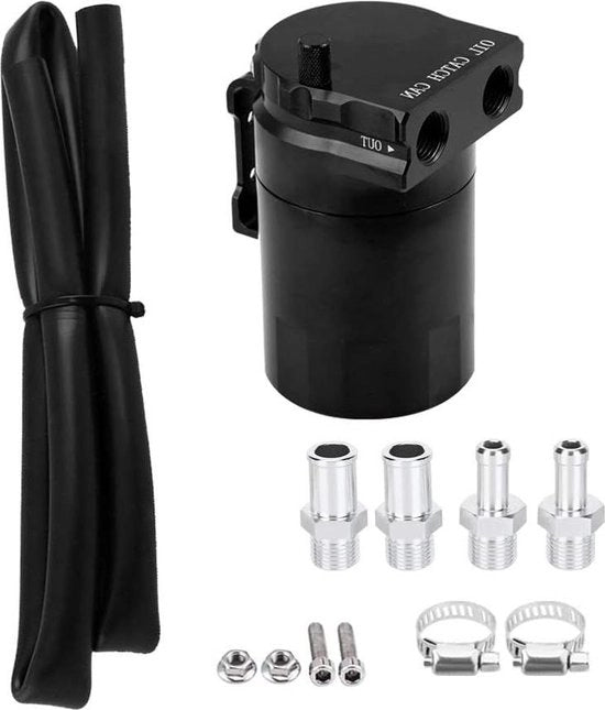 Reservorio di olio universale in alluminio da 300 ml per automobili - nero