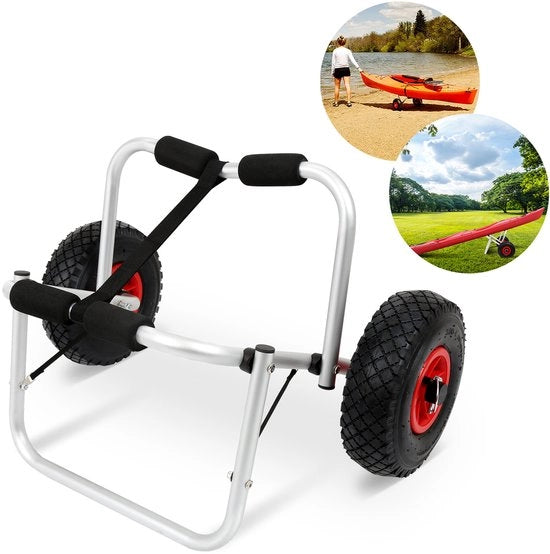 Carrello per Kayak Opzionabile – Carrello per Trasporto per SUP e Canoa – Massimo 80 kg (1 pezzo)