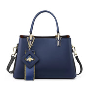 Borse da donna in vera pelle, grandi, firmate, modello a secchiello, colore blu