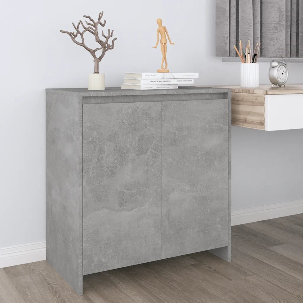 Credenza | Madia | Buffet da pranzo | Armadio da pranzo Grigio Cemento 70x41x75 cm in Legno Multistrato