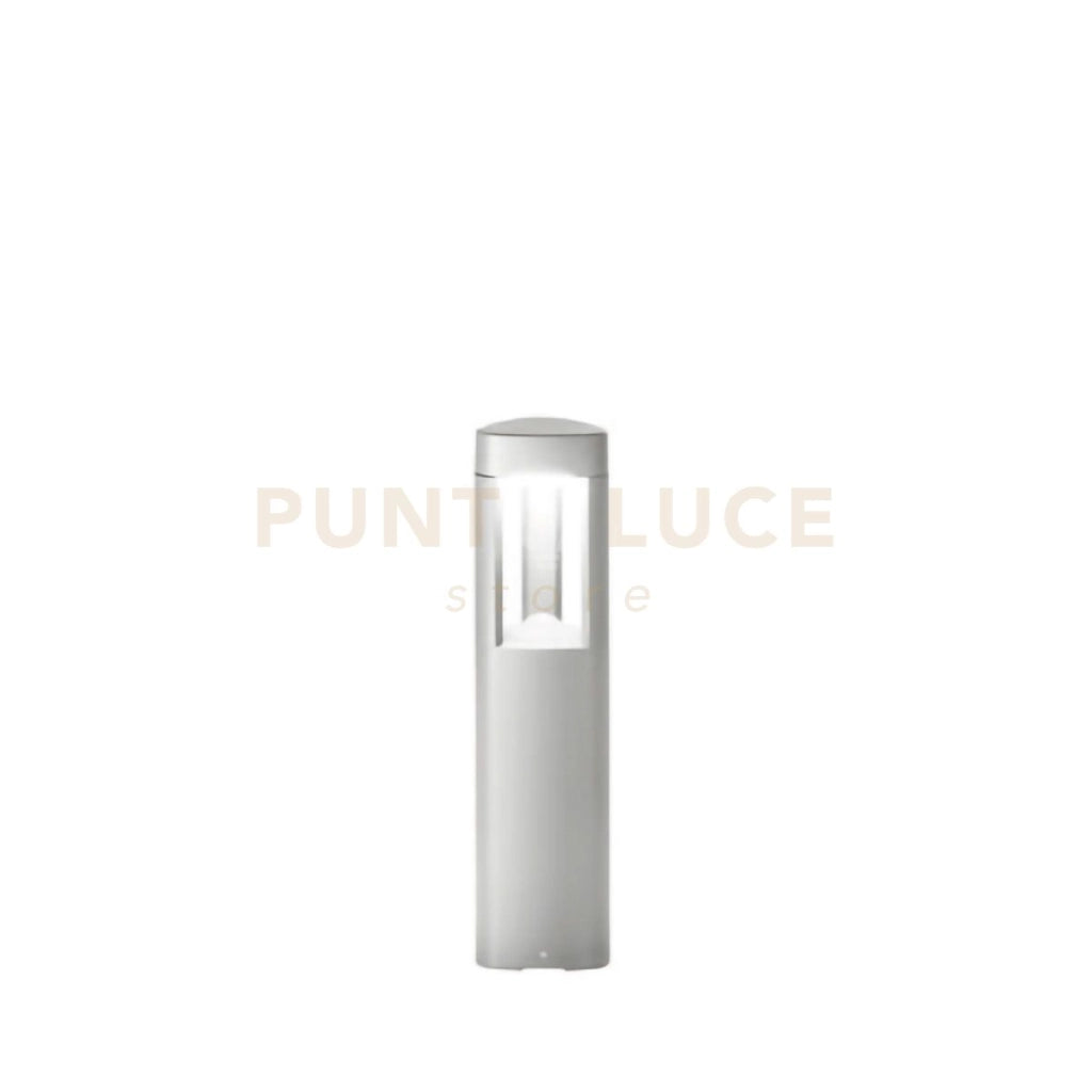 GES480- PALETTO GRIGIO METALLIZZATO 1 LUCE ATTACCO GX53 IP54 H.50CM