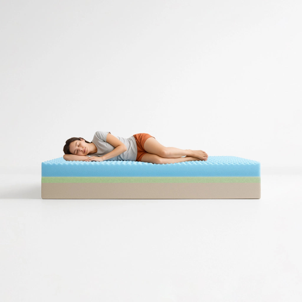 Materasso Memory Piazza e Mezzo 150x190 h 20 cm in Memory Foam. A 7 Zone Differenziate Ortopedico. Rivestimento Cotone Fresco e Traspirante. Made in Italy 100%