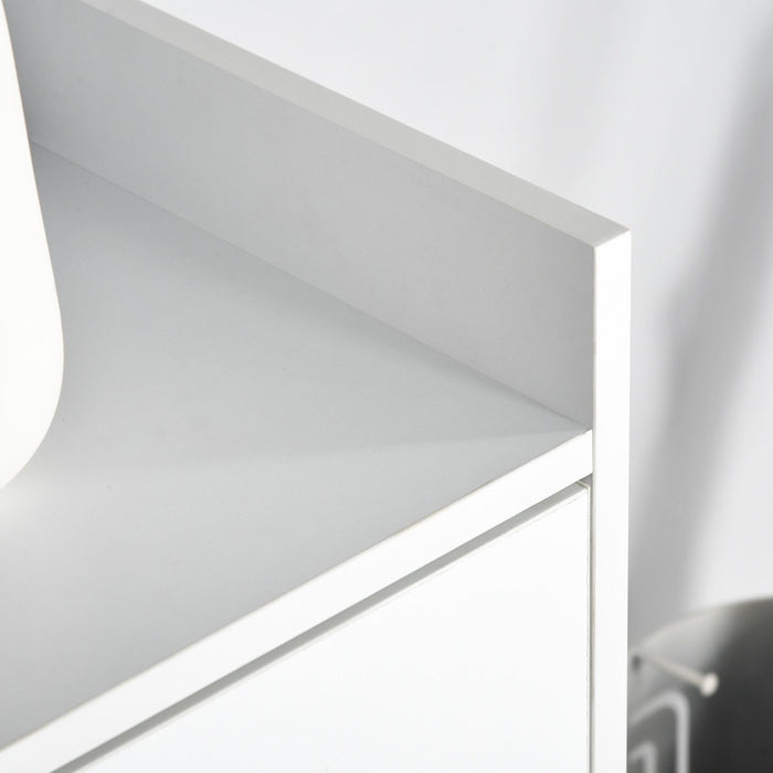 Mobile Scarpiera 60x30x92 cm in Legno Truciolare Bianco