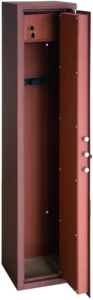 Utilia TOP Security ARMADIO PORTAFUCILI EFFETTO LEGNO 4 posti mm.300x250x1480 h