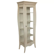 Vetrina sagomata 1 porta legno shabby bianco anticato 71x48x204 (3095) - Mobili 2G