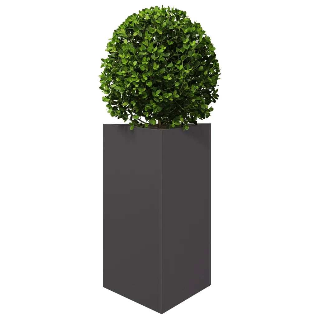 Fioriera da Giardino Nera Triangolare 50x43x75 cm in Acciaio 851171