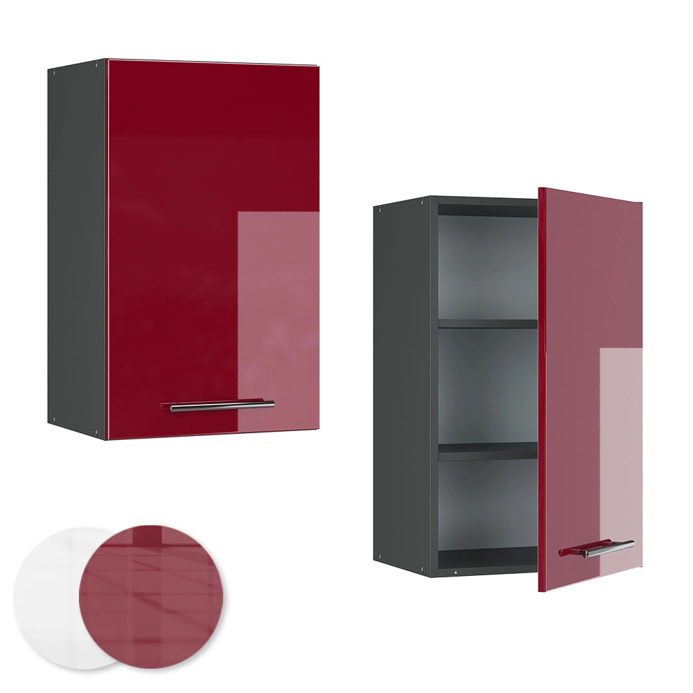 Pensile da cucina Fame-Line Bordeaux lucido/Antracite 45 cm Vicco