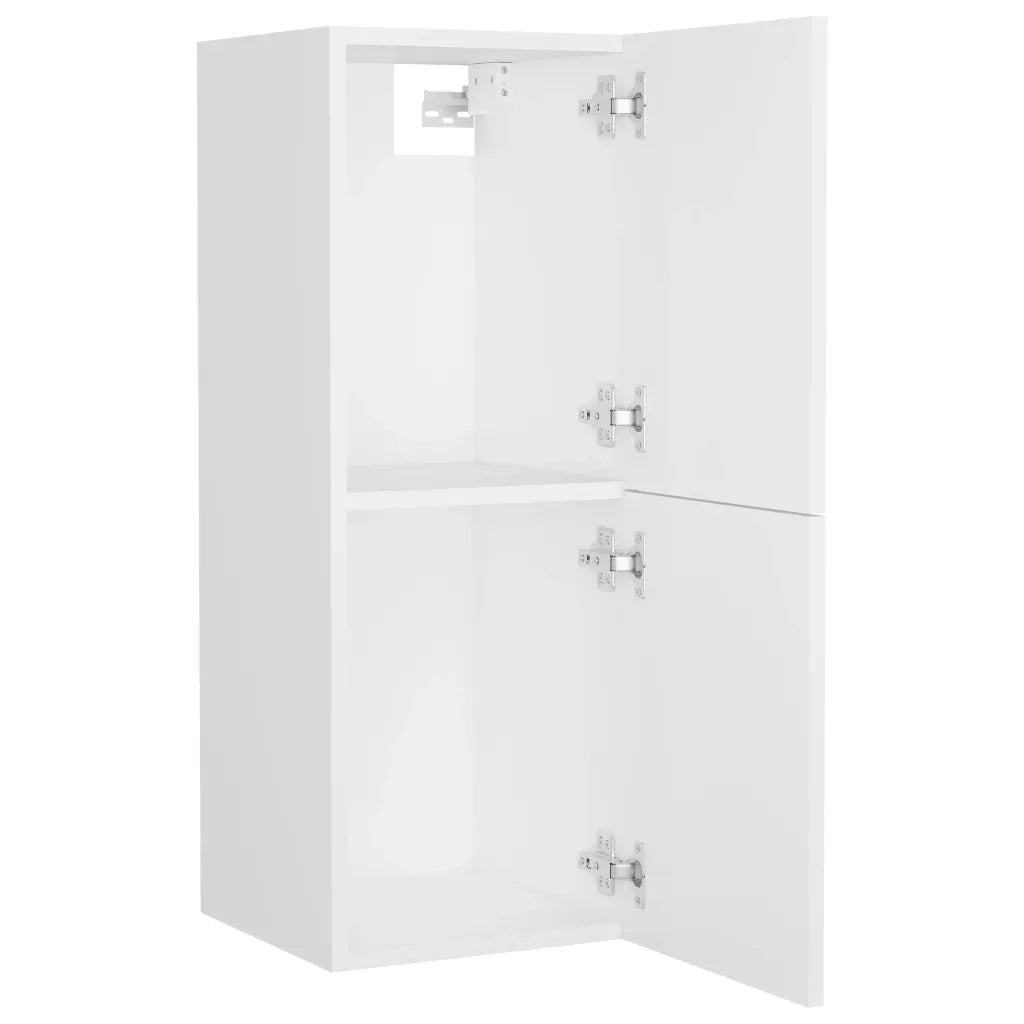 Set Mobili da Bagno | Armadio da bagno Bianco in Truciolato