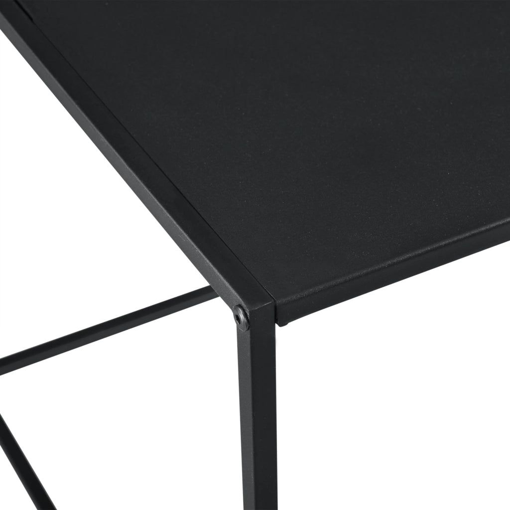 Tavolo consolle in metallo 50 x 55 x 55 cm nero opaco 03_0008563