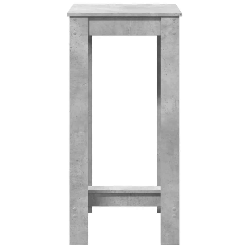 Tavolo da Bar Grigio Cemento 51x50x103,5cm in Legno Multistrato