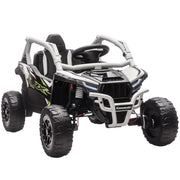Veicolo fuoristrada elettrico da 12V per bambini, con telecomando, luci a LED, musica e clacson, per bambini dai 3 agli 8 anni, colore grigio.