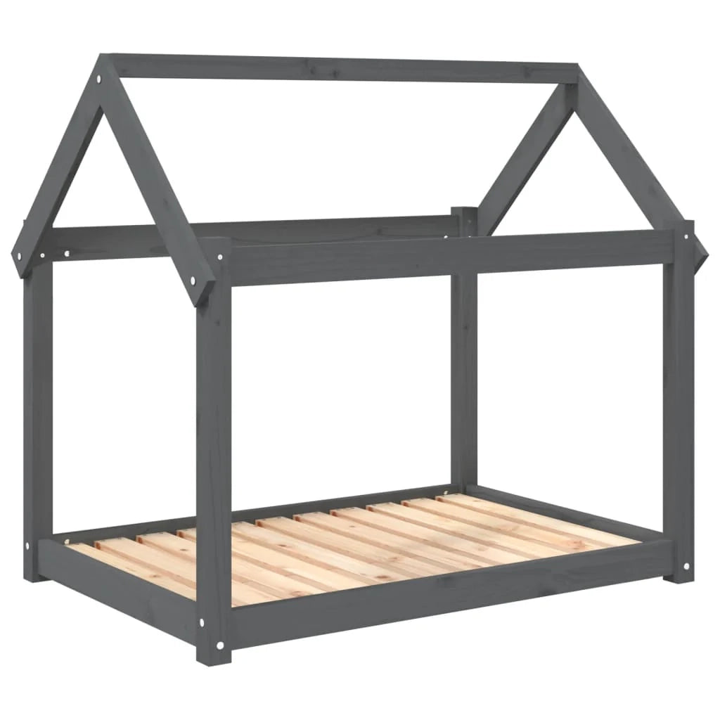 Divano letto per cani comodo 101 x 70 x 90 cm in legno massello di pino grigio 02_0042616