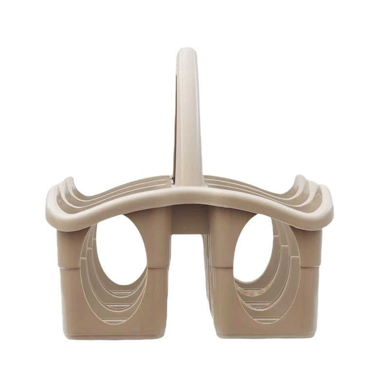 KIT SET 3 PZ CESTA PORTA BOTTIGLIE IN PLASTICA CON 6 SCOMPARTI IN COLORI ASS