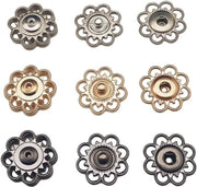 Premiata collezione di 24 set di fermagli per tessuti 21 mm per abbigliamento e accessori di moda