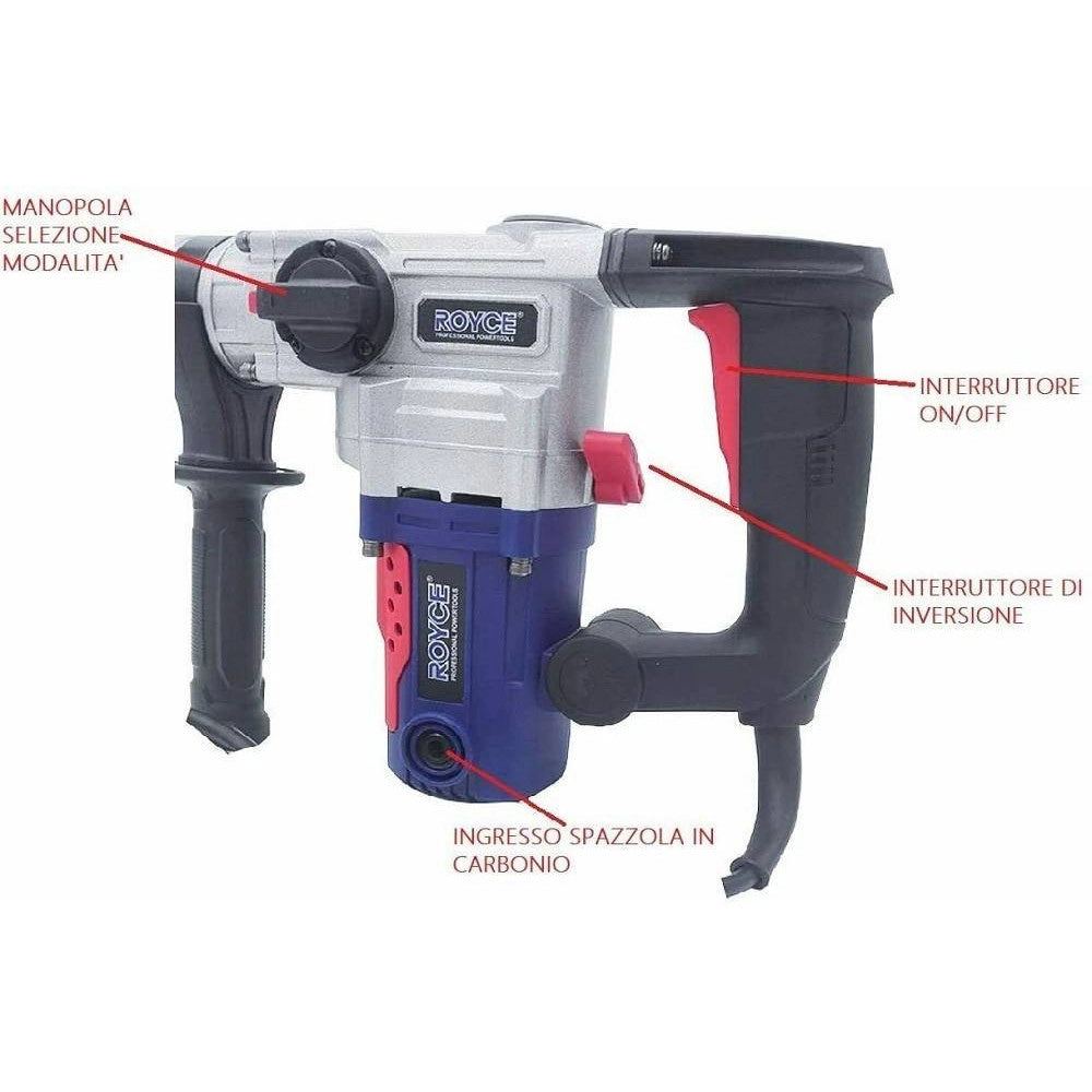 Trade Shop - Martello Perforatore Rotativo Tassellatore Trapano 1100w Demolitore Foro Rrh26 -