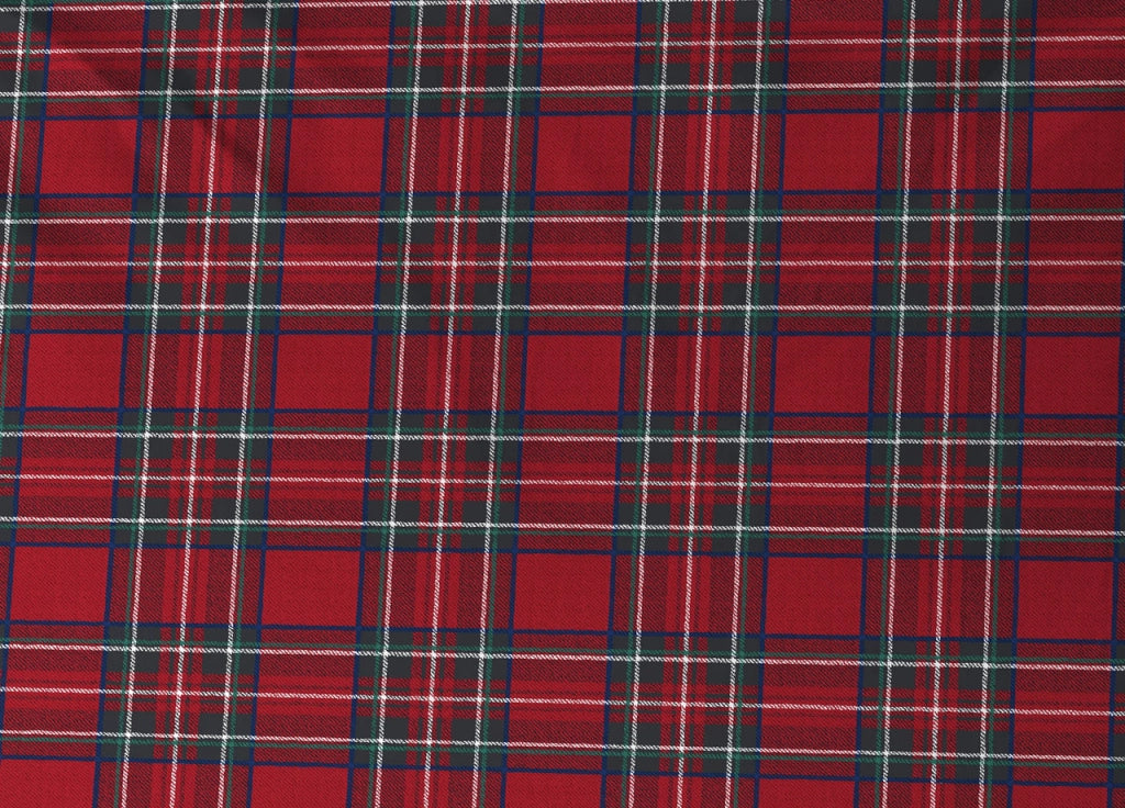 Copritrapunta Sacco Per Trapunta 100% Cotone Disegno Scozzese Kilt - Matrimoniale - Rosso