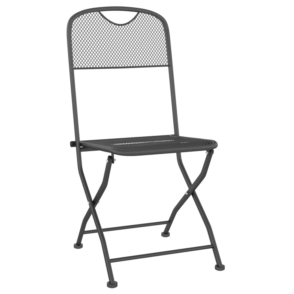 Set da Pranzo per Giardino 5pz Rete Metallica Espansa Antracite cod mxl 41504
