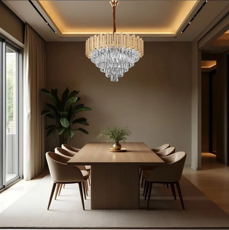 Lampada Cristal G052-cp 60cm Gold