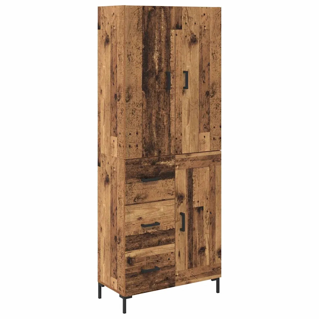 Credenza | Madia | Buffet da pranzo | Armadio da pranzo Legno vecchio 69,5 x 34 x 180 cm Legno multistrato